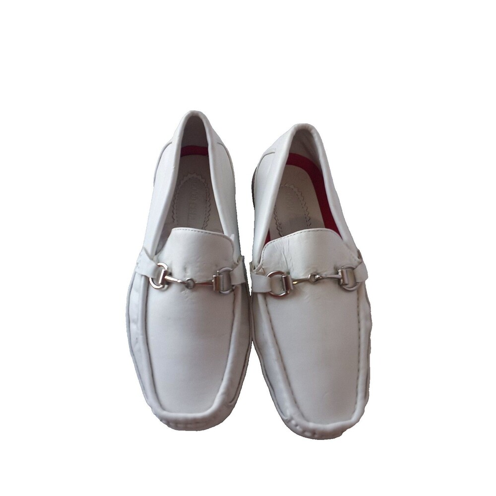 Goodfellas Boys White Driving Moc Loafers Dress Shoes Toddler Size 4 - Picture 2 of 16